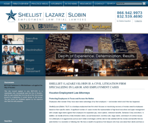 eeoc.net: Home
For skilled counsel from experienced Texas employment law attorneys in discrimination, sexual harassment or whistleblower cases, contact the employment law firm of Shellist, Lazarz & Slobin, LLC , in Houston, at 866.942.9973.