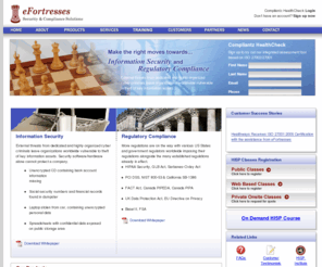 efortresses.com: Security Training, Security Certification, GRC training and certification
eFortresses is a risk management solutions company providing best of breed security training and certification for regulatory compliance.