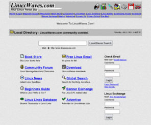 linuxwaves.com: LinuxWaves.com - Your Linux Portal Site
LinuxWaves.com - Your Linux Portal Site with free linux email, chat, books, for beginners and experts.