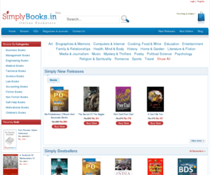 simplybooks.in: Online Bookstores,buy books online, Bookstore India
Buy books online and get discounts upto 40 % and free home delivery by Courier anywhere in India. Earn ePoints on each purchase. Best book store in India for buying books online at Online Bookstore India.