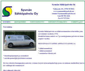 sysmansahkopalvelu.net: Sysmän Sähköpalvelu Oy