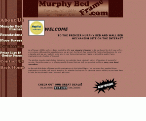 murphybedframe.com: Murphy Bed Frame . Com
MurphyBedFrame.Com is your one-stop-shop for all your murphy bed, panel bed, and side bed frame needs. We specialize in do-it-yourself murphy bed frame mechanism kits.