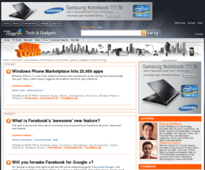 geektown.ca: Blogs | Tech & Gadgets - MSN CA
Latest news, information and technology trend on computers, consumer electronics, and other personal gadgets.