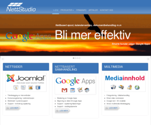 nettstudio.com: NettStudio AS - hovedside
NettStudio AS, leverandør av intuitiv og effektiv nettverksbasert programvare for et nasjonalt marked med mulighet for internasjonalisering