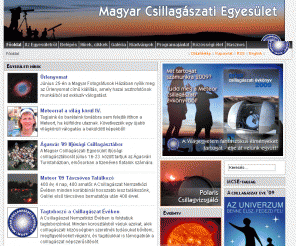 mcse.hu: Magyar Csillagászati Egyesület
Magyar Csillagászati Egyesület (MCSE) - az amatőrcsillagászok és szakcsillagászok hazai szervezete. Csillagászati ismeretterjesztés, helyi csoportok, programajánlatok, táborok, évkönyv, csillagászati folyóirat, asztrofotózás.
