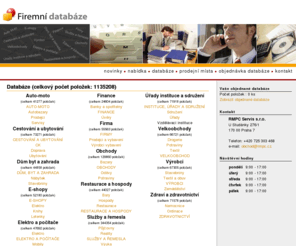 firemni-databaze.cz: Databáze - firemní databáze
Firemní databáze - prodej a generování firemních databází