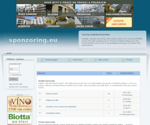 sponzoring.eu: sponzoring.eu - Inzerce - Přehled kategorií
sponzoring, inzerce zdarma, Sociální sponzoring, Profesní sponzoring, Komerční sponzoring, inzeráty