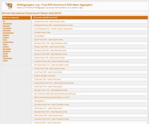 rssaggregator.org: RSSAggregator.org - Free RSS Directory & RSS News Aggregator
Free RSS Directory, read latest news and blog entries from your favorite websites. RSSAggregator.org - Free RSS Directory & RSS News Aggregator. Submit your RSS feed and get instant backlinks to your website!