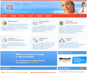 mapilab.com: MAPILab - Microsoft Outlook add-ins, Outlook addons, Outlook plugins and software for Microsoft Exchange Server
30+ add-ins for Microsoft Outlook and Microsoft Exchange Server - there are utilities for work automation and productivity improvement, components for developers, tools for teamwork.