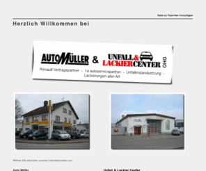 unfall-lackier-center.de: Auto Müller - Unfall & Lackier Center OHG -- Renault Vertragspartner und Unfallinstandsetzung
Renault-Vertragspartner in Endingen. Gebrauchtwagen und Jahreswagen, Unfallinstamdsezung sämtlicher Fabrikate, Lackierunger aller Art, Lackfreies Ausbeulen,AU und Tüv Annahme im Hause 