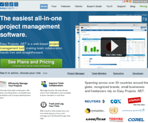 easyprojects.net: Easy Projects .NET :: Project Management Software :: Project Tracking System :: Online Project Collaboration Tool
Web based project management software tool for managing & tracking projects & tasks online. Easy Projects .NET makes project management & team collaboration straightforward and hassle-free. Simply the easiest project management system in the world!