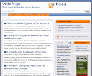 articlemage.com: Article Directory | Article Mage | Where Expert Authors Gain Massive Exposure!						 | Article Mage
