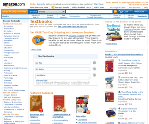amazon-text-books.com: Textbooks at Amazon.com
Save up to 30% on New Textbooks and up to 90% off Used Listings