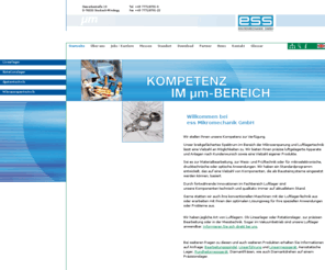 ess-mikromechanik.de: ESS Mikromechanik GmbH » Luftlager, Linearlager, Rotationslager, Mikrozerspantechnik, Aerostatische Lager,
Die Mikrozerspanung der Mikrozerspantechnik sind ein wichtiger Bestandteil unseres
Leistungsspektrums. Luftgelagerte Lineareinheiten und Rotationsluftlager für Mess- und
Prüftechnik oder für mikrelektronische drucktechnische oder optische Anwendungen si