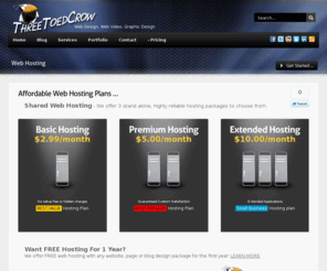 directglobalhosting.net: Web Hosting-
ThreeToedCrow -
Web Design, Web Video, Graphic Design