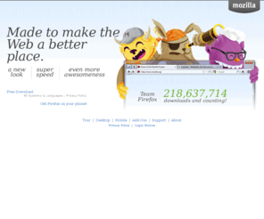 firefox.com: Mozilla | Firefox web browser & Thunderbird email client
Mozilla is a global community dedicated to building free, open source products like the award winning Firefox web browser and Thunderbird email software.
