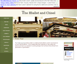 themalletandchisel.com: Home Page
custom painted furniture created for a unique gift.  wood working using timeless techniques and finishes to create hand made furniture. dart boards, cabinets, signs, and usable painted funiture to last through the generations.