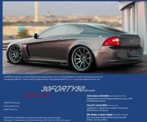 s40concepts.net: 30FORTY50.com C30, V40, S60r, performance parts repairs and
more
Volvo performance: Everything from C30 to V50 Performance to Repairs. Auctions, dealerships, cosmetics and more