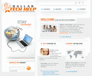 dallastechhelp.com: Dallas Tech Help - In home computer help at an affordable rate!  We make housecalls!
At home computer help for $35/hr. Online computer help for $0.99/minute.  If we can't help you, you don't pay!