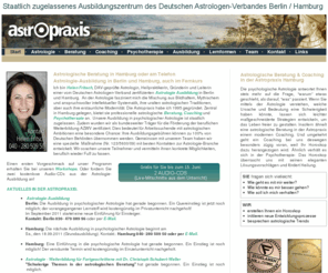 astropraxis.de: Astrologie Beratung & Astrologie Ausbildung in Hamburg - Astropraxis
astropraxis Helen Fritsch, Astrologie, Ausbildung, astrologische Beratung, Psychotherapie, Hamburg