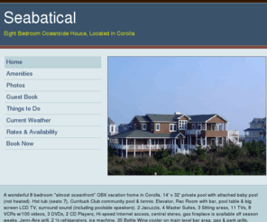 seabaticalobx.com: Seabatical | Corolla Vacation Rental | Corolla Rental | Part of the Outer Banks
Seabatical. Eight Bedroom Oceanside House, Located in Corolla.