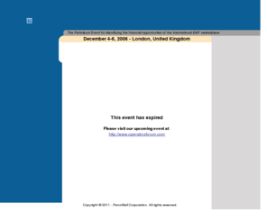 operatorsforum.com: Independent Operators Forum 2006
The Petroleum Event for identifying the financial opportunites of the international E&P marketplace