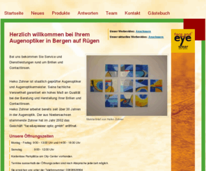 zohner.de: face & eyewear - Startseite - Ihr Augenoptiker in Bergen auf der Insel Rügen mit allem rund um Brillen und Kontaktlinsen
face & eyewear - Ihr Augenoptiker in Bergen auf der Insel Rügen mit allem rund um Brillen und Kontaktlinsen