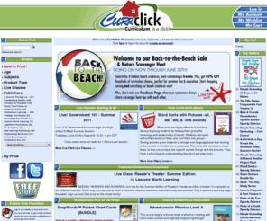 currclick.net: CurrClick - CurrClick - Curriculum and live classes in a click! Affordable curriculum, online classes, lapbooks, and homeschooling resources
Your one-stop shop for homeschool downloads, ebooks, lapbooks, live online classes for homeschoolers, unit studies, affordable curriculum, novel studies.