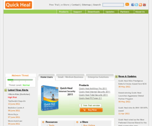 quickheal.co.in: Best internet security | Top antivirus protection | Laptop tracking | 
Anti spam software
Quick Heal best internet security software, now track your stolen laptop with laptop tracking   software, best virus protection anti spam software, top antivirus software 2011