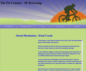 thefitcommit.com: About Shoshanna
Home Page