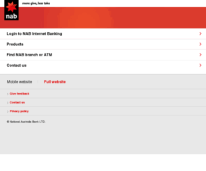 nab.co: NAB - National Australia Bank
The new nab.com.au. We're working to make things simpler. A new clean look, simplified menus and intuitive search. Come take a look. 