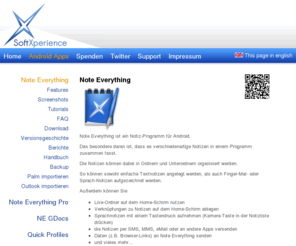 noteeverything.com: SoftXPerience | Note Everything
