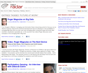 thefutureatwork.com: Entries Tagged future at work - O'Reilly Radar
