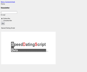 speeddatescript.com: www.speeddatingscript.com - Home
SpeedDatingScript.com is your source for speedy, the speed dating video service for online dating sites.