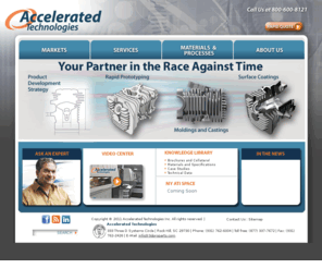 atirapid.com: Rapid Prototyping, Injection Molding, Rapid Castings & Rapid Tooling
Accelerated Technologies offers a full suite of product development services including rapid prototyping, injection molding, rapid castings and plastics, rapid tooling and low-volume production