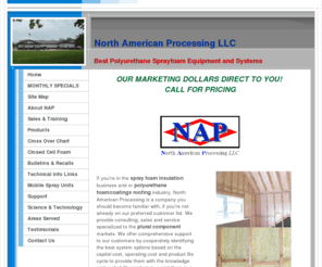 napinfo.com: North American Processing Plural Components Spray Foam Polyurethane Polyurea
We provide consulting, sales and service specialized to the plural component market.  North American Processing in Lapeer Michigan is a distributor of Gusmer Graco and Glascraft parts and spray foam equipment.  CPI is the same as BASF.