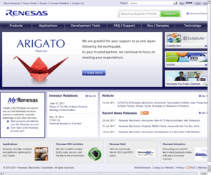 necel.com: Renesas Electronics
Renesas Electronics Corporation, the world's number one supplier of microcontrollers, is a premier supplier of advanced semiconductor solutions including microcontrollers, SoC solutions and a broad range of analog and power devices, with operations spanning research, development, design and manufacturing for a wide range of applications.