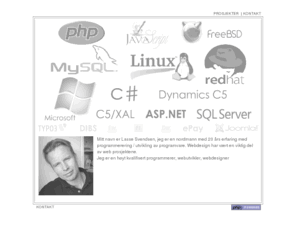 programmerer.biz: It programmerer, net programmerer, c# programmerer, Dynamics C5, utvikler, utvikling, freelance programmerer, php programmerer, ASP.NET, javascript programmerer, mysql, sql server, sqlserver, freebsd, windows, C5 økonomisystem, integrering
It programmerer, net programmerer, c# programmerer, Dynamics C5, utvikler, utvikling, freelance programmerer, php programmerer, ASP.NET, javascript programmerer, mysql, sql server, sqlserver, freebsd, windows, C5 økonomisystem, integrering