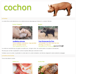 cochon.eu: Cochon - Tout sur le Cochon
Bienvenu sur le site consacré au cochon. Le cochon est un animal fascinant qui est aimé aussi bien pour sa viande que pour son caractère de cochon.