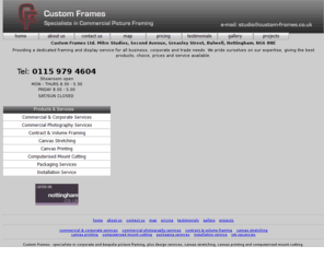 custom-frames.co.uk: Custom Frames - Commercial and Corporate Picture Framing
Custom frames Providing a dedicated framing and display service for all business, corporate and trade needs.