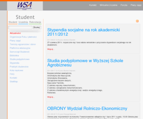 wsa.edu.pl: Aktualności - Wyższa Szkoła Agrobiznesu w Łomży - student
