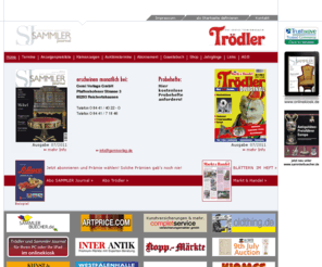gemiverlag.de: Sammler Journal
Das Sammler Journal, mit über 4000 Terminen! Dialog - Magazin - Literaturtipps - Auktionen - Sammlerbörse - Preise