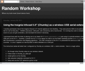 random-workshop.com: Hash Hacks
Random Projects of Interest to me!
