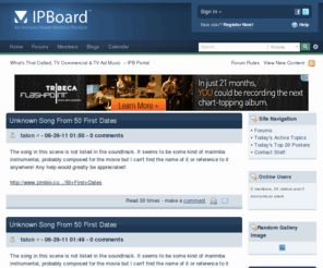 whatsthatcalled.com: What's That Called? - Music from TV Commercials
A frequently updated database of music used in US TV commercials. With song titles to hundreds of TV ads.