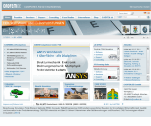 cadfem.de: ANSYS, LS-DYNA, FTI: FEM Software und Dienstleistungen :: CADFEM
ANSYS und CAE-Kompetenz: Berechnung, Simulation, Finite Element Methode (FEM), Computer Aided Engineering (CAE) sind ein wesentlicher Baustein für Schnelligkeit, Wirtschaftlichkeit, Qualität und Innovation in der Produktentwicklung.