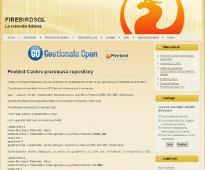 firebird.it: firebirdSQL.it: la Comunità italiana
FirebirdSQL - La Comunità italiana