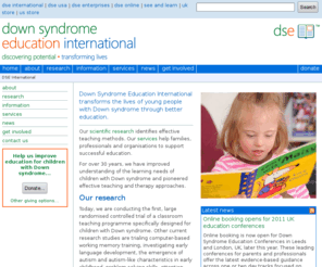 up-for-reading.net: Down Syndrome Education International
Down Syndrome Education International's applied research and practical support improve education and transform the lives of many thousands of children around the world.
