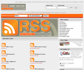 rssinternetfeeds.com: RSS Internet Feeds
Find popular RSS Feeds in one place