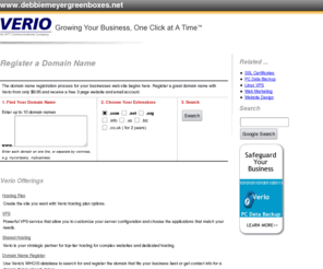 debbiemeyergreenboxes.net: Verio.com
Learn about the UNIX hosting plans for all machines and more domain hosting options.