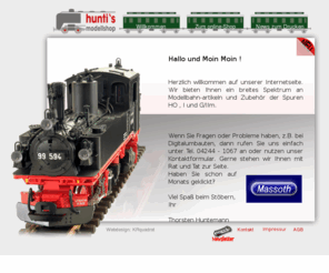 modellbahn-online.info: Hunti's Modellshop
Produkte von Märklin , LGB . Massoth billig, günstig, schnell und zuverlässig. Ihr Internet-Shop und Versandhandel. 